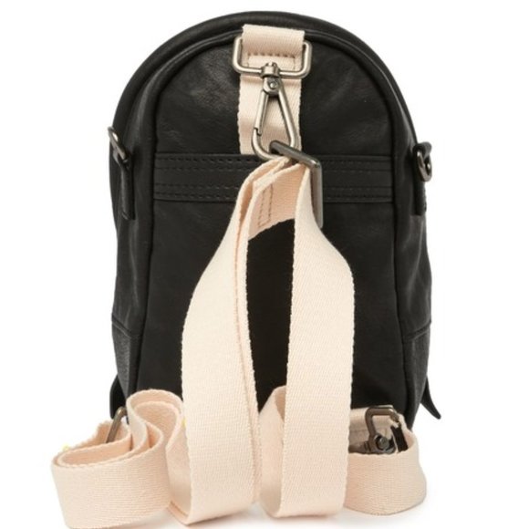 LOLA Stargazing Convertible Mini Black Leather Backpack NWT - Picture 6 of 16